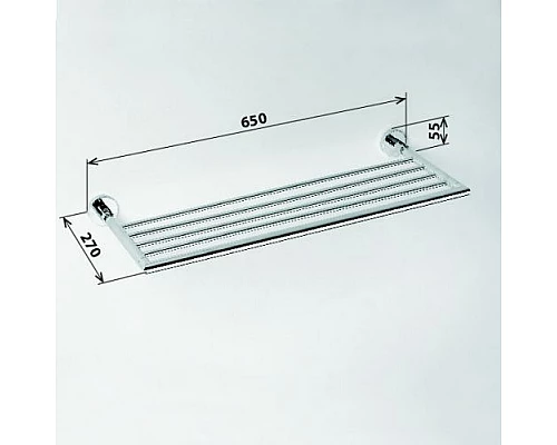 Приобрести Полка для полотенец Bemeta Omega 104205152 Глянец в магазине сантехники Santeh-Crystal.ru