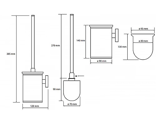 Купить Ершик для унитаза Bemeta Omega 104913117 Хром в магазине сантехники Santeh-Crystal.ru