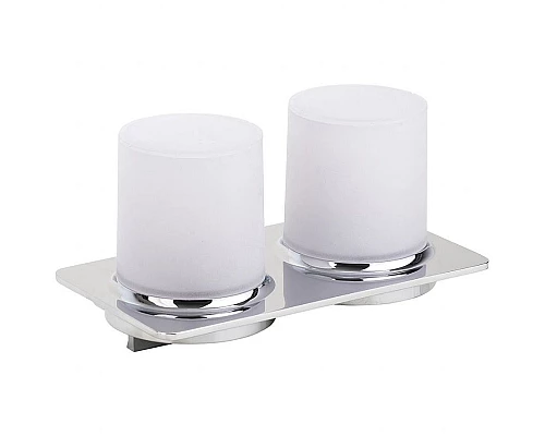 Купить Дозатор для жидкого мыла Bemeta Organic 157109271 двойной Хром Белый в магазине сантехники Santeh-Crystal.ru