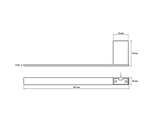 Купить Полотенцедержатель Bemeta Via L 135004044 Хром в магазине сантехники Santeh-Crystal.ru
