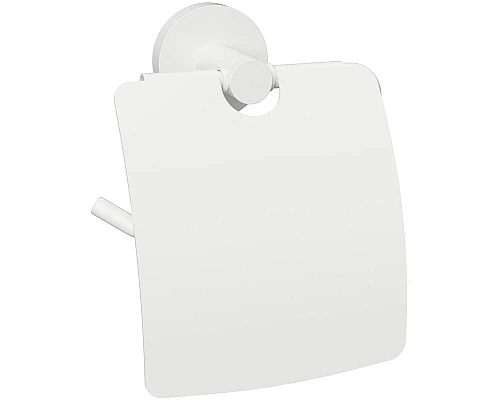 Приобрести Держатель туалетной бумаги Bemeta White 104112014 с крышкой Белый матовый в магазине сантехники Santeh-Crystal.ru