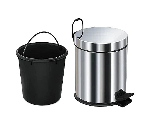 Приобрести Ведро для мусора Berges 121006 Хром в магазине сантехники Santeh-Crystal.ru