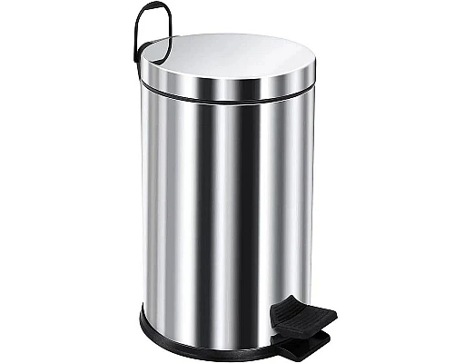 Приобрести Ведро для мусора Berges 121007 Хром в магазине сантехники Santeh-Crystal.ru