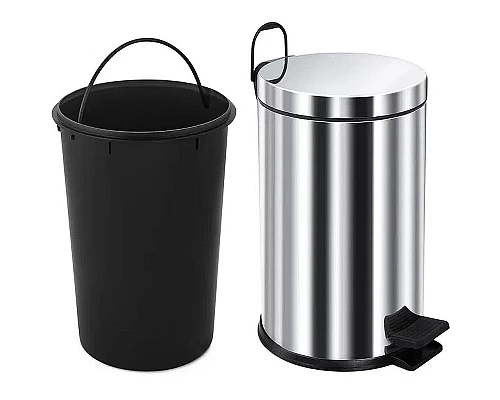 Приобрести Ведро для мусора Berges 121007 Хром в магазине сантехники Santeh-Crystal.ru