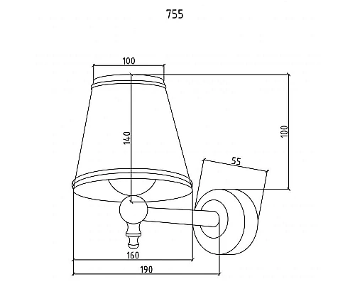 Заказать Светильник Boheme 755 Хром в магазине сантехники Santeh-Crystal.ru