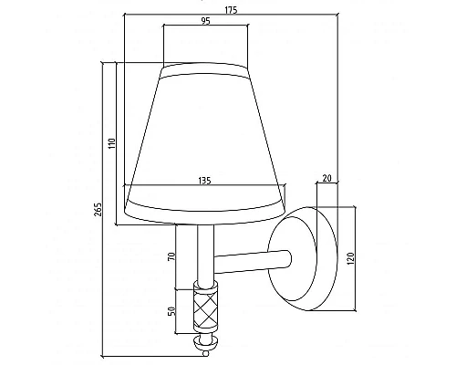Купить Светильник Boheme 764 Золото в магазине сантехники Santeh-Crystal.ru