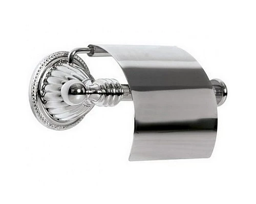 Купить Держатель туалетной бумаги Boheme Hermitage 10380 с крышкой Хром в магазине сантехники Santeh-Crystal.ru