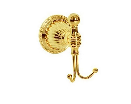Купить Двойной крючок Boheme Hermitage 10355 Золото в магазине сантехники Santeh-Crystal.ru