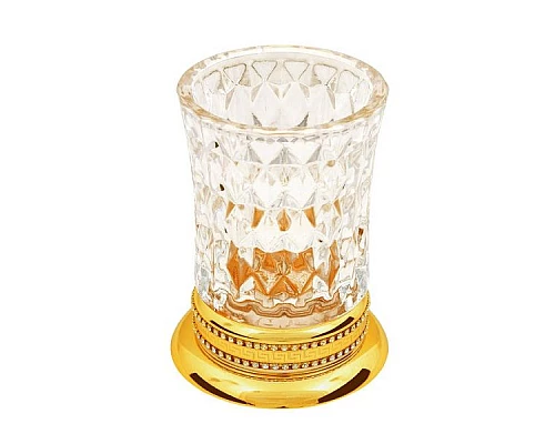 Купить Стакан для зубных щеток Boheme Imperiale 10412 Золото в магазине сантехники Santeh-Crystal.ru