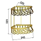 Заказать Полка корзина Boheme Imperiale 10427 угловая Золото в магазине сантехники Santeh-Crystal.ru