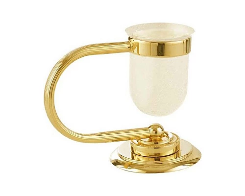 Приобрести Стакан для зубных щеток Boheme Murano 10911-G Золото в магазине сантехники Santeh-Crystal.ru