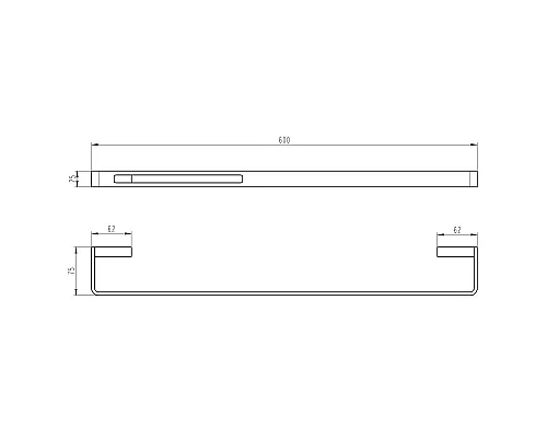 Приобрести Полотенцедержатель Boheme Q 10942-GM Оружейная сталь в магазине сантехники Santeh-Crystal.ru