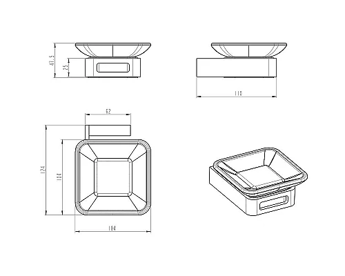 Приобрести Мыльница Boheme Q 10943-MG Золото матовое в магазине сантехники Santeh-Crystal.ru