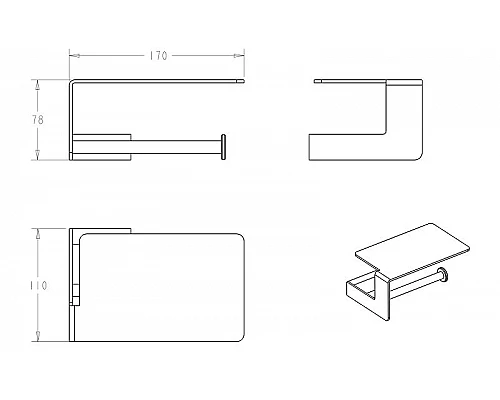 Заказать Держатель туалетной бумаги Boheme Q 10941-MG Золото матовое в магазине сантехники Santeh-Crystal.ru