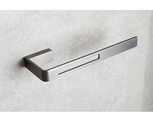 Купить Полотенцедержатель Boheme Q 10945-SGM Оружейная сталь глянцевая в магазине сантехники Santeh-Crystal.ru