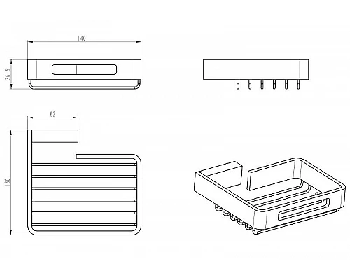Заказать Держатель для губки Boheme Q 10959-NB Никель брашированный в магазине сантехники Santeh-Crystal.ru