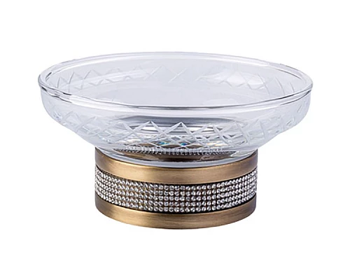 Приобрести Мыльница Boheme Royal Cristal 10930-BR Бронза в магазине сантехники Santeh-Crystal.ru