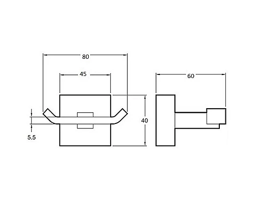Купить Двойной крючок Bronze de Luxe 1760S 10507 Бронза в магазине сантехники Santeh-Crystal.ru