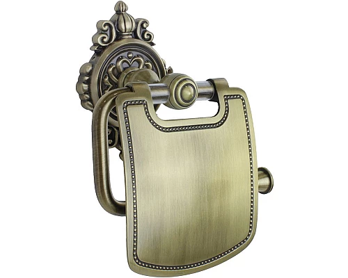 Приобрести Держатель туалетной бумаги Bronze de Luxe Royal R25003 с крышкой Бронза в магазине сантехники Santeh-Crystal.ru