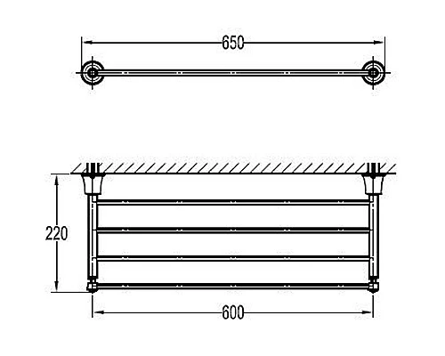 Заказать Полка для полотенец Cezares Liberty CZR-F-8983 Хром в магазине сантехники Santeh-Crystal.ru