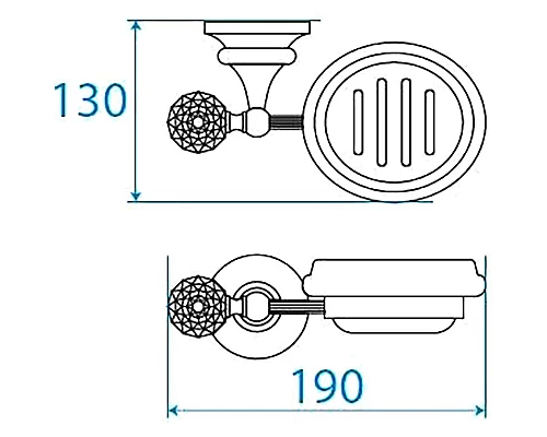 Приобрести Мыльница Cezares Olimp-SOD-01-Sw Хром в магазине сантехники Santeh-Crystal.ru