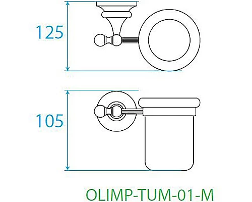 Приобрести Стакан для зубных щеток Cezares Olimp OLIMP-TUM-01-M Хром в магазине сантехники Santeh-Crystal.ru