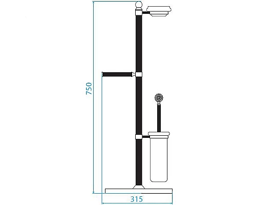 Купить Напольная стойка Cezares Olimp OLIMP-WCS-02-Sw Бронза в магазине сантехники Santeh-Crystal.ru