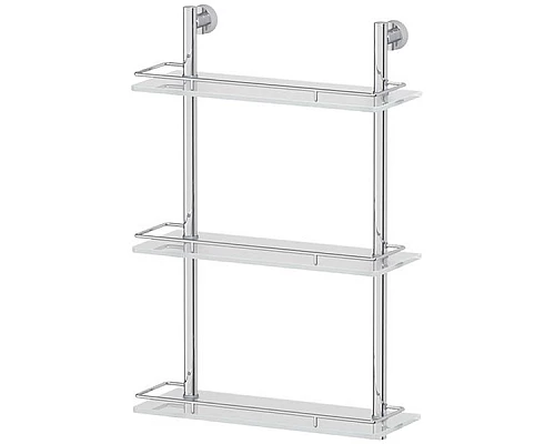 Купить Стеклянная полка FBS Nostalgy 068 Хром в магазине сантехники Santeh-Crystal.ru