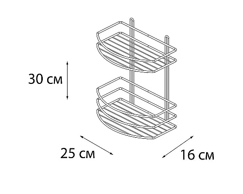 Купить Полка корзина Fixsen FX-720W-2 Белый в магазине сантехники Santeh-Crystal.ru