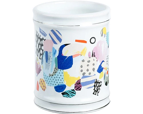 Заказать Стакан для зубных щеток Fixsen Art FX-620-3 Белый Цветной в магазине сантехники Santeh-Crystal.ru