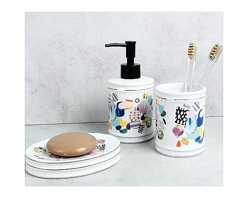 Заказать Стакан для зубных щеток Fixsen Art FX-620-3 Белый Цветной в магазине сантехники Santeh-Crystal.ru