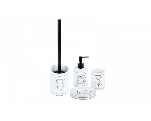 Приобрести Мыльница Fixsen Teddy FX-600-4 Белая Черная в магазине сантехники Santeh-Crystal.ru