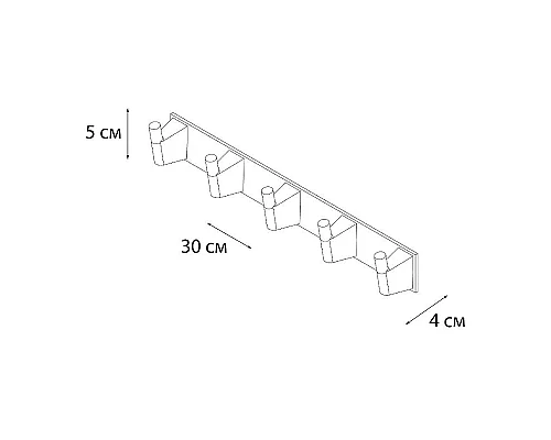 Купить Вешалка для полотенец Fixsen Trend FX-97805-5 Черная матовая в магазине сантехники Santeh-Crystal.ru