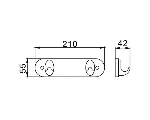Купить Вешалка для полотенец Frap F15 F1505-2 Хром в магазине сантехники Santeh-Crystal.ru