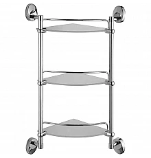 Стеклянная полка Frap F16 F1607-3 угловая Хром