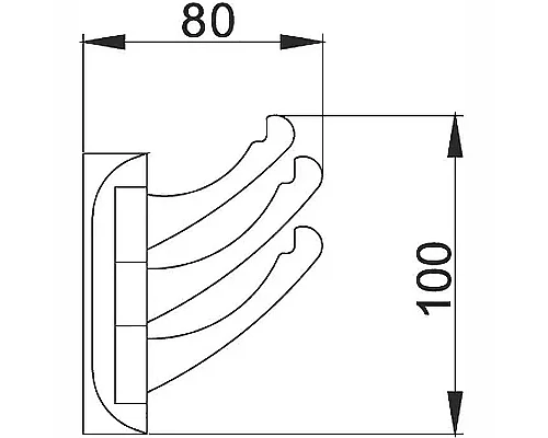 Купить Тройной крючок Haiba HB209-3 Хром в магазине сантехники Santeh-Crystal.ru