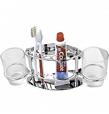 Стакан для зубных щеток Haiba HB101 двойной Хром