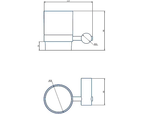Заказать Стакан для зубных щеток Haiba HB8406-4 Бронза в магазине сантехники Santeh-Crystal.ru