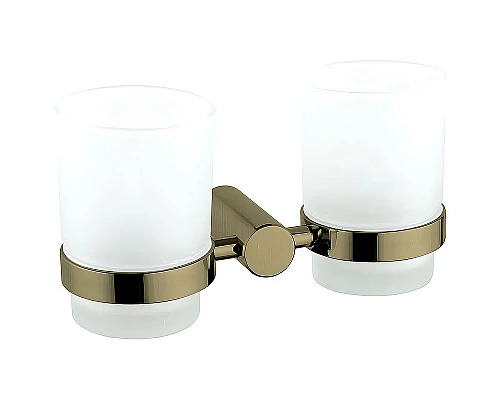 Приобрести Стакан для зубных щеток Haiba HB8408-4 двойной Бронза в магазине сантехники Santeh-Crystal.ru