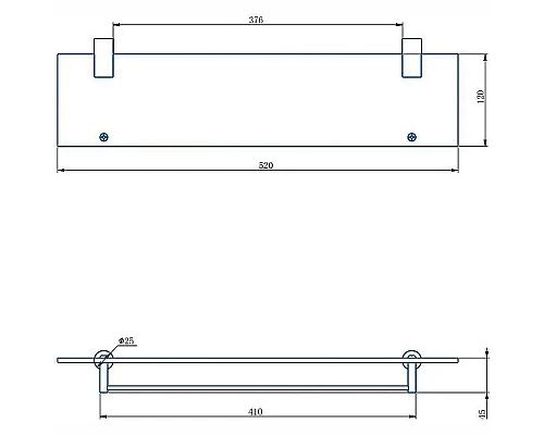 Купить Стеклянная полка Haiba HB8407-7 Черная матовая в магазине сантехники Santeh-Crystal.ru