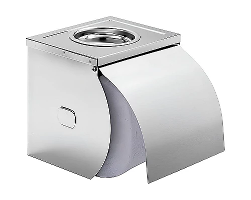 Купить Держатель туалетной бумаги Haiba HB502 с крышкой Хром в магазине сантехники Santeh-Crystal.ru