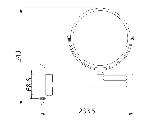 Приобрести Косметическое зеркало Haiba HB6108 с увеличением Хром в магазине сантехники Santeh-Crystal.ru