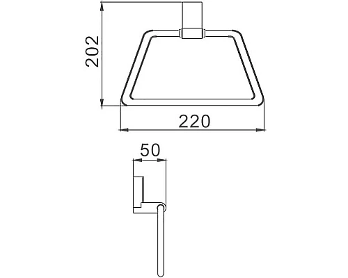 Купить Кольцо для полотенец Haiba HB8804 Хром в магазине сантехники Santeh-Crystal.ru
