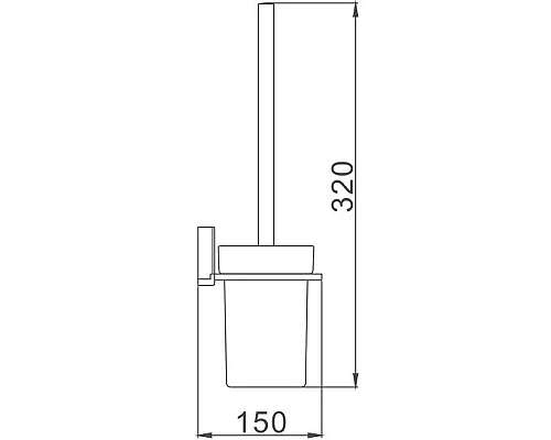 Приобрести Ершик для унитаза Haiba HB8810 Хром в магазине сантехники Santeh-Crystal.ru