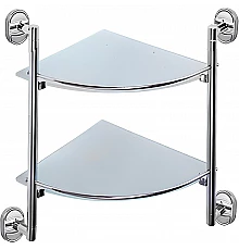 Стеклянная полка Haiba HB1907-2 угловая Хром
