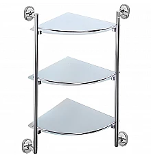 Стеклянная полка Haiba HB1907-3 угловая Хром