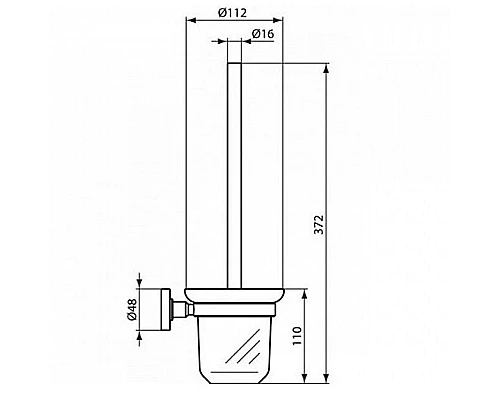 Приобрести Ершик для унитаза Ideal Standard IOM A9119AA Хром в магазине сантехники Santeh-Crystal.ru