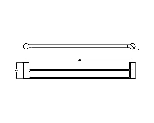Заказать Держатель для полотенец Jacob Delafon Singulier 15206D-CP Хром в магазине сантехники Santeh-Crystal.ru