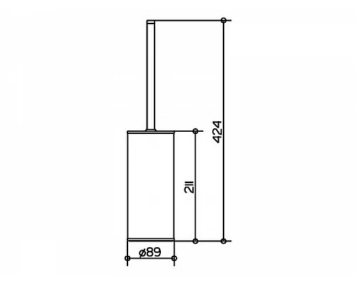 Приобрести Ершик для унитаза Keuco Collection Moll 04969 010100 Хром в магазине сантехники Santeh-Crystal.ru