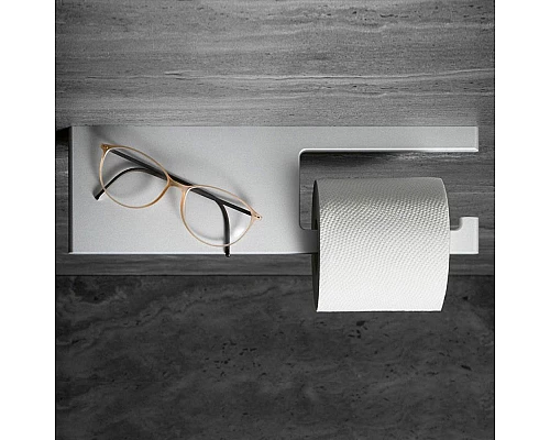 Заказать Держатель туалетной бумаги Keuco Edition 400 11573 170000 с полочкой Хром в магазине сантехники Santeh-Crystal.ru